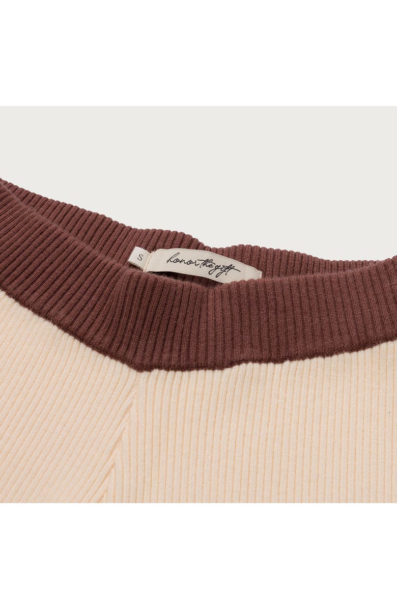 HONOR THE GIFT Rib Flare Pants, Alternate, color, Cream