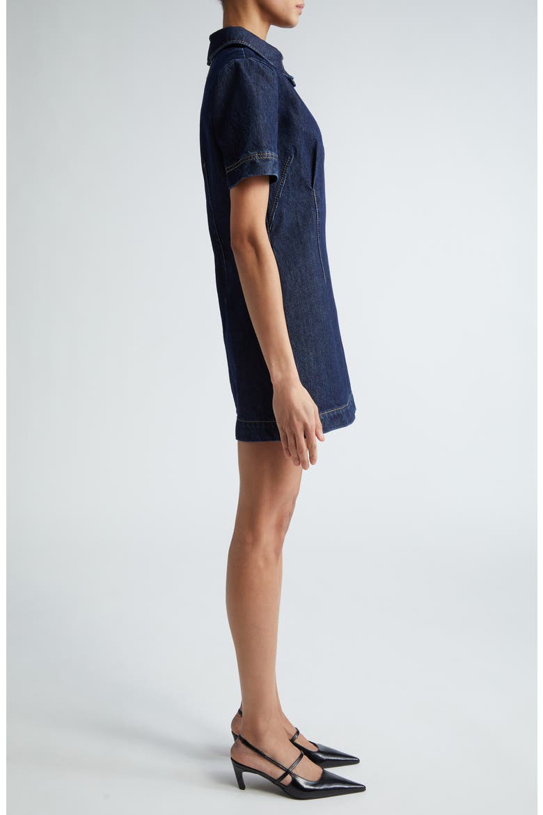 Douglas Short Sleeve Denim Minidress, Alternate, color, MIDNIGHT BLUE