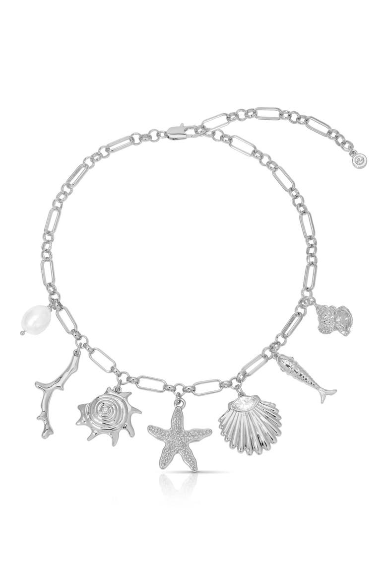 Oceanic Dreams Charm Necklace, Main, color, SILVER