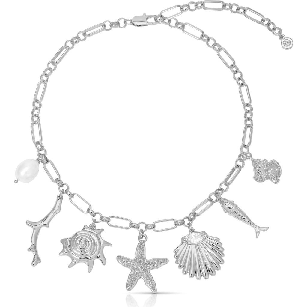 Ettika Oceanic Dreams Charm Necklace In Silver