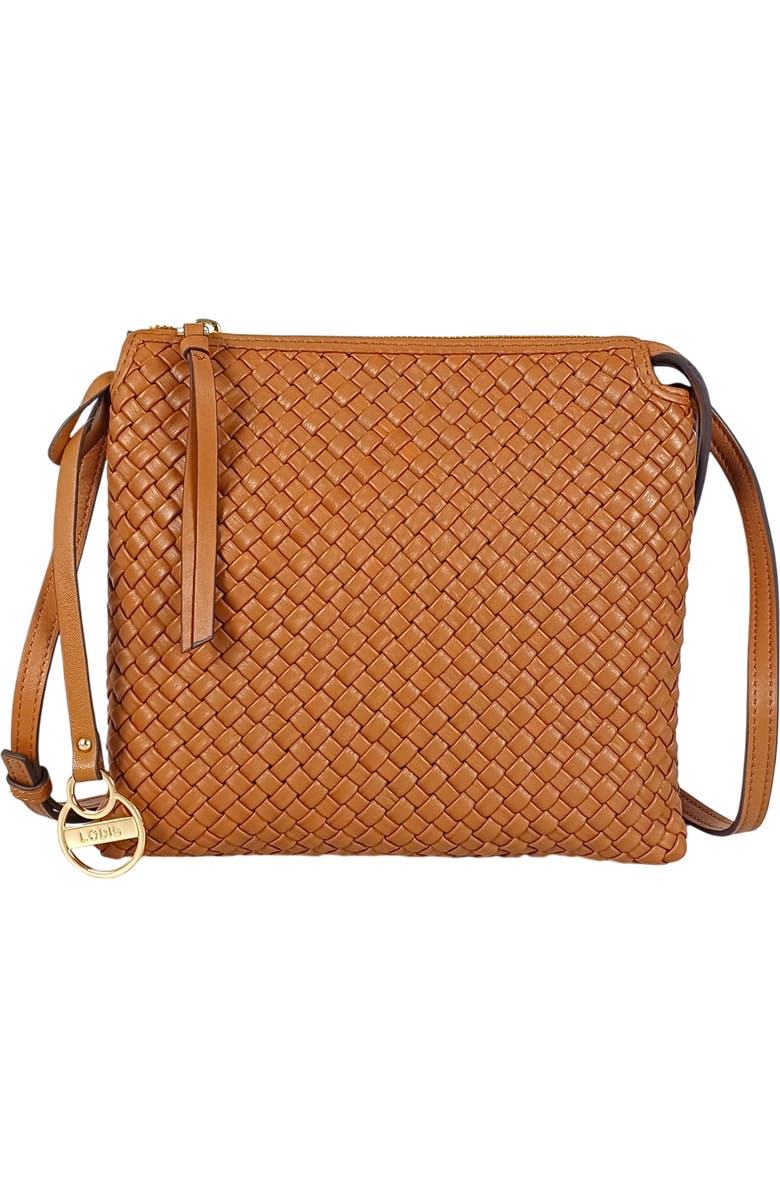 LODIS Maddie Woven Crossbody Bag, Main, color, Saddle