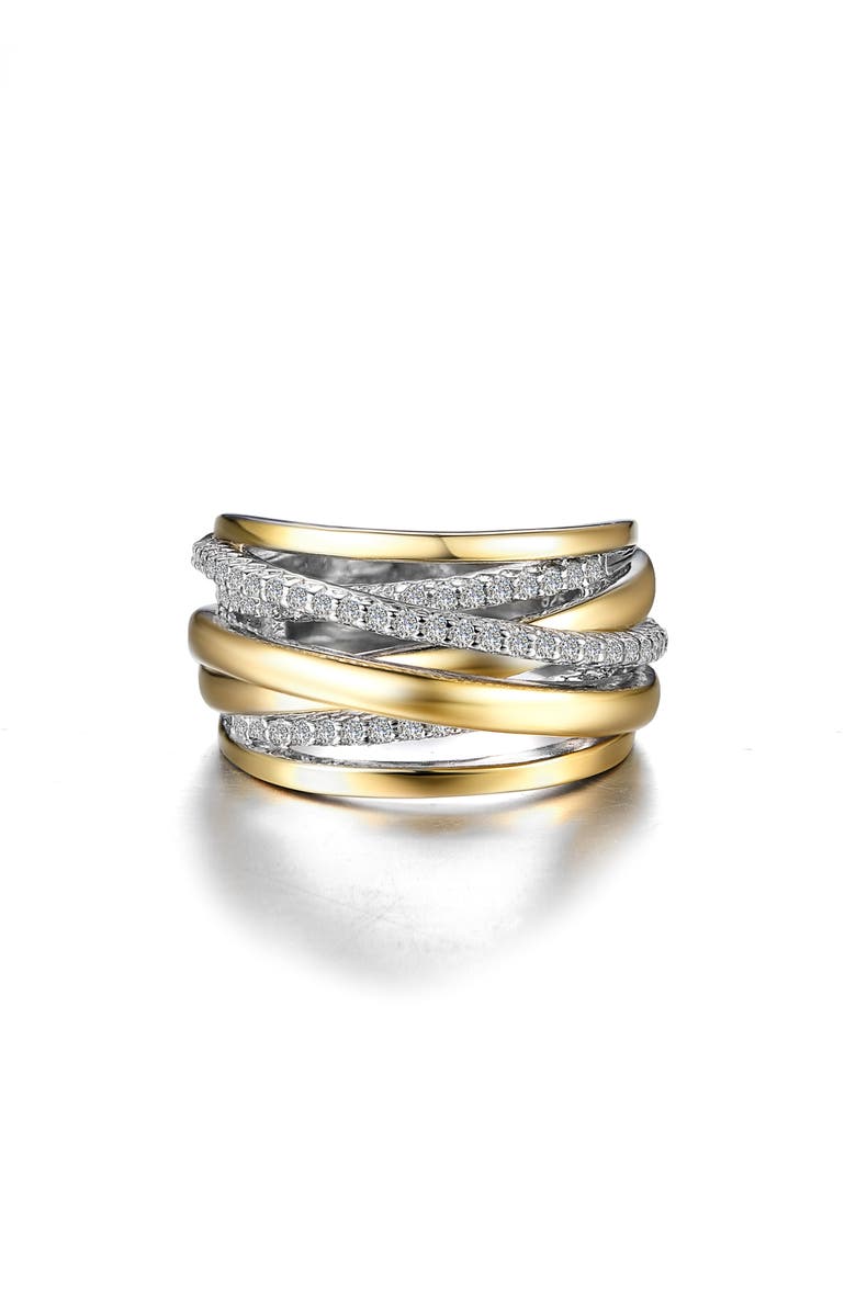 Lafonn Simulated Diamond Crossover Ring, Main, color, 