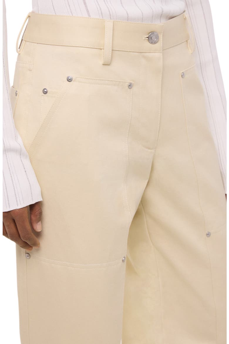 Rivet Detail Cotton Carpenter Pants, Alternate, color, OATMEAL