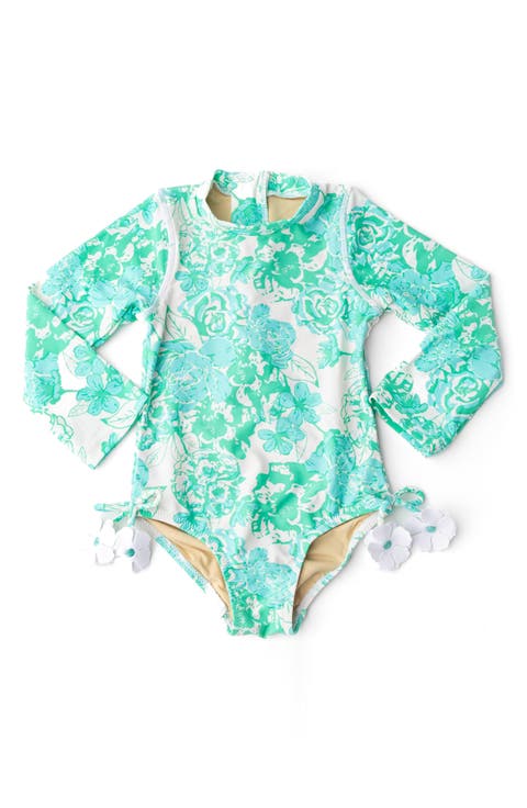 Kids' Charming Rose One-Piece Rashguard Swimsuit (Toddler, Little Kid & Big Kid)