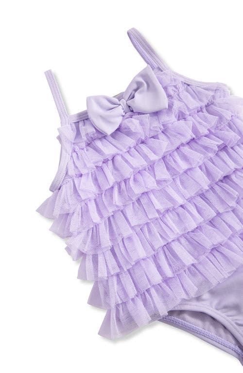 Habitual Kids Ruffle Tiered One-piece Swimsuit In Purple