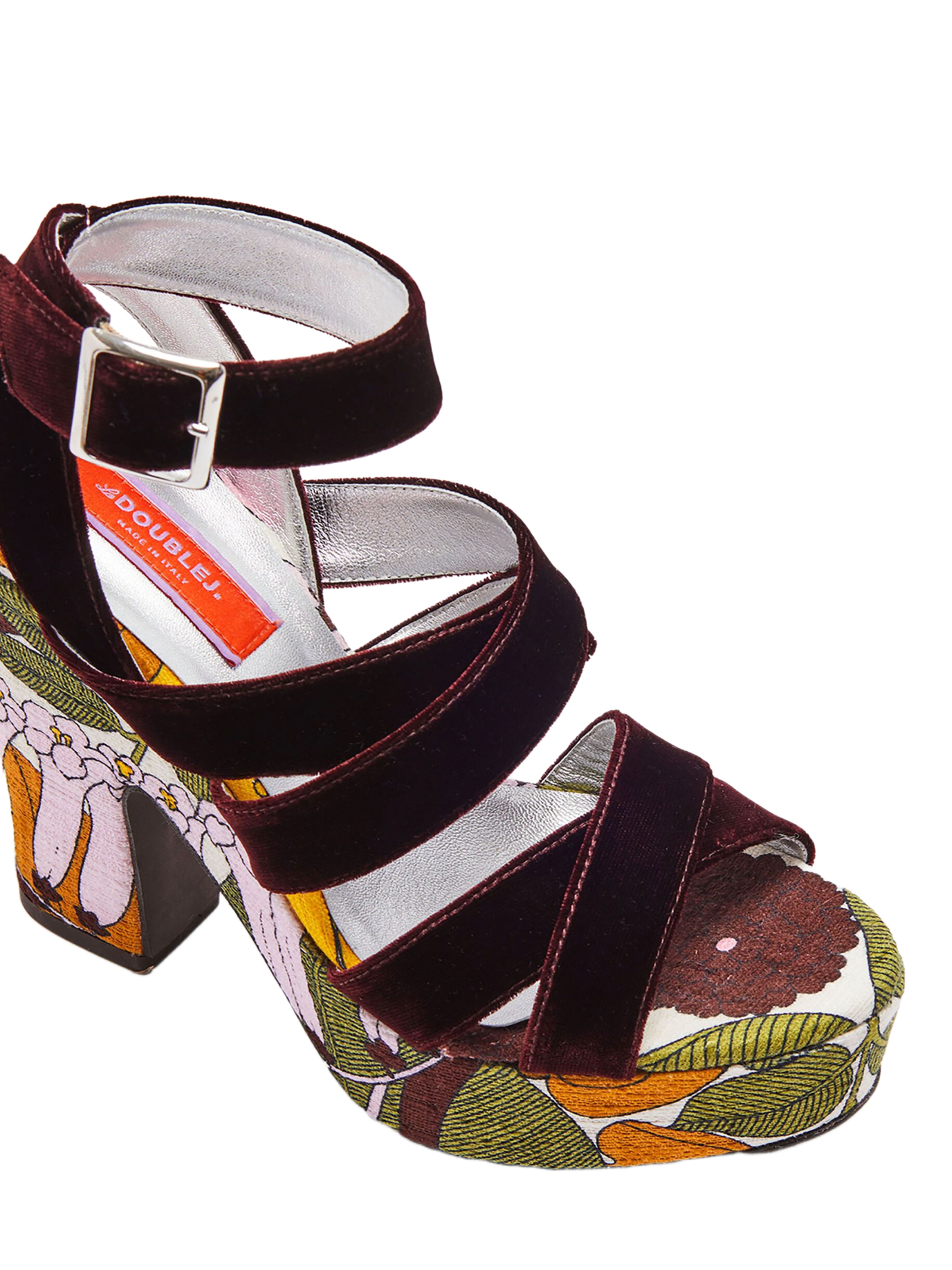 La DoubleJ Medal Wedge Big Flower Rose Pink, Alternate, color, Big Flower Rose Pink