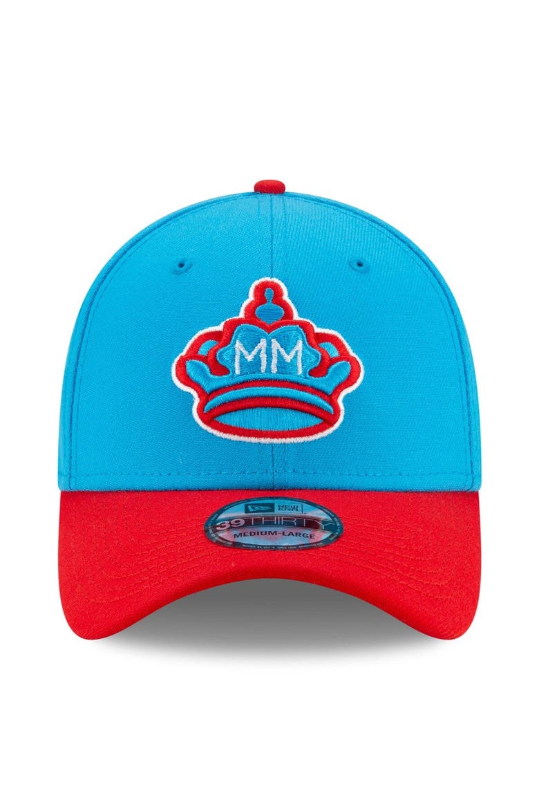 Men's New Era Blue/Red Miami Marlins 2021 City Connect 39THIRTY Flex Hat, Alternate, color, Blue