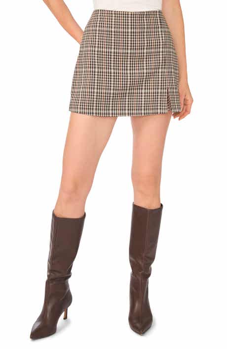 Plaid Pleated Mini Skort