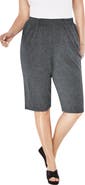 Roaman's Plus Size Soft Knit Pull On Bermuda Short