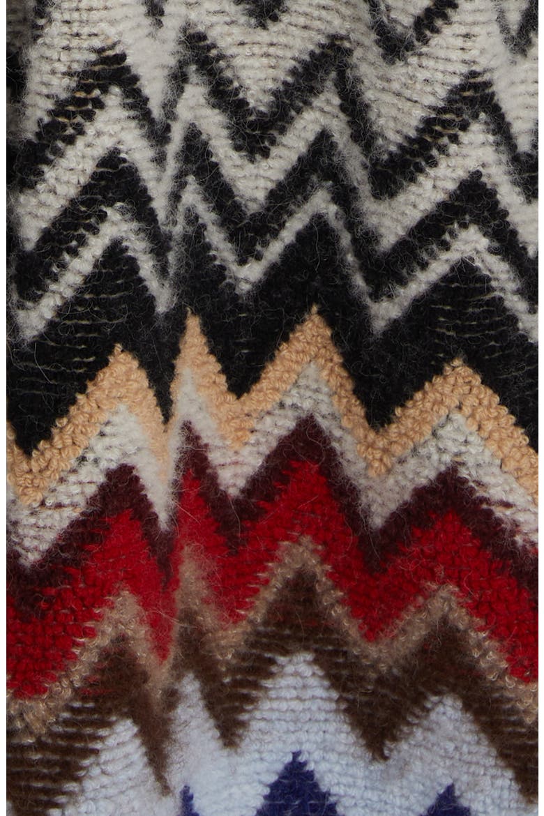 Chevron Stripe Hooded Sweater Coat, Alternate, color, BEIGE MULTICOLOR