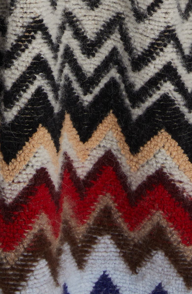 Missoni Chevron Stripe Hooded Sweater Coat, Alternate, color,