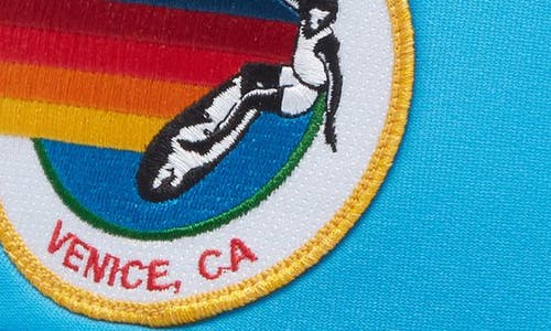 Aviator Nation Rainbow Logo Trucker Hat In Blue