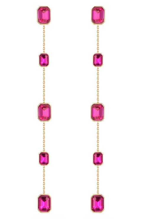 Baguette Crystal Linear Drop Earrings