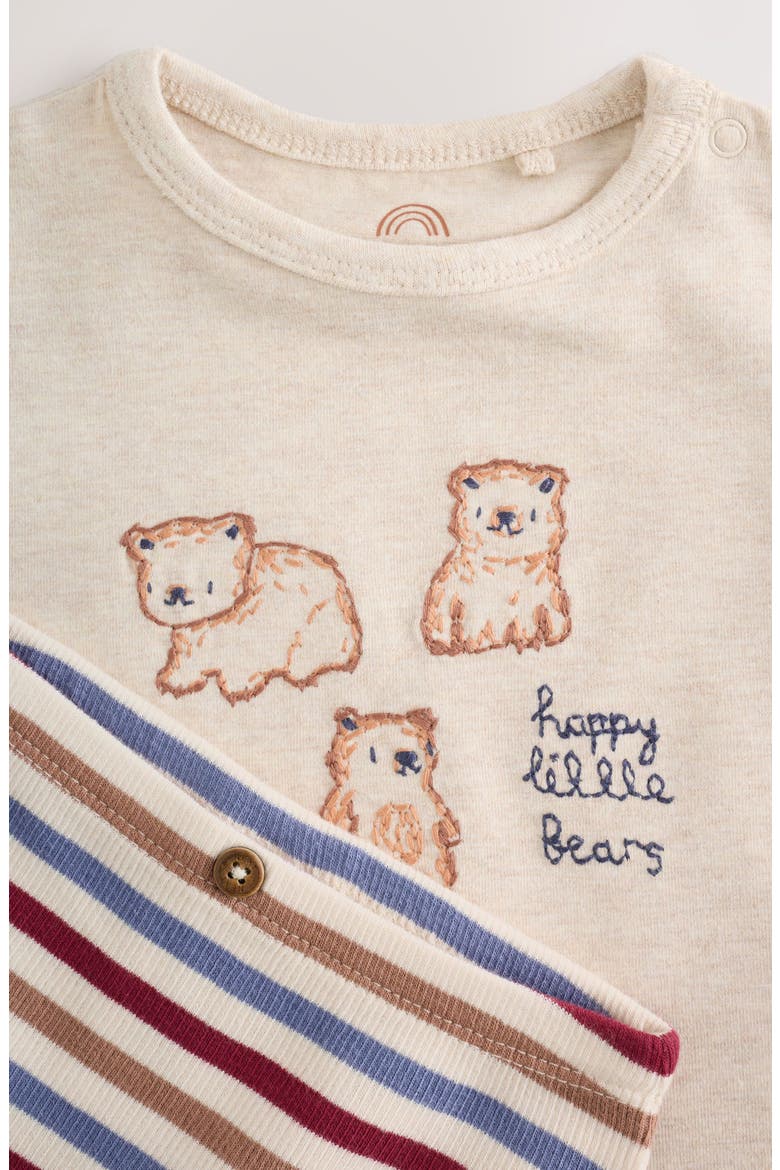 Kids' Bear Graphic Top & Leggings Set, Alternate, color, NEUTRAL
