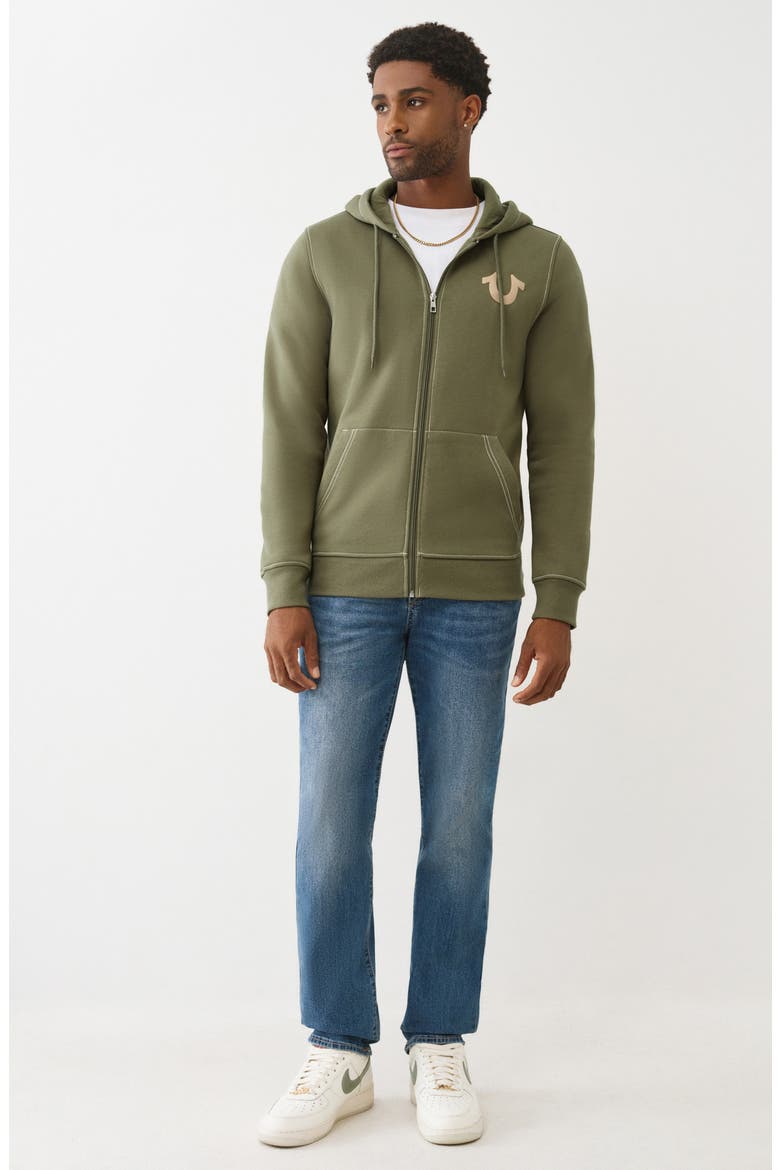 Floating Horseshoe Zip Hoodie, Alternate, color, KALAMATA
