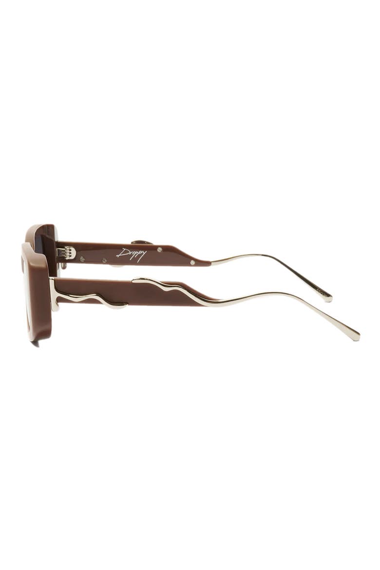 Drippy 53mm Square Sunglasses, Alternate, color, MATTE CHOCOLATE/ SILVER