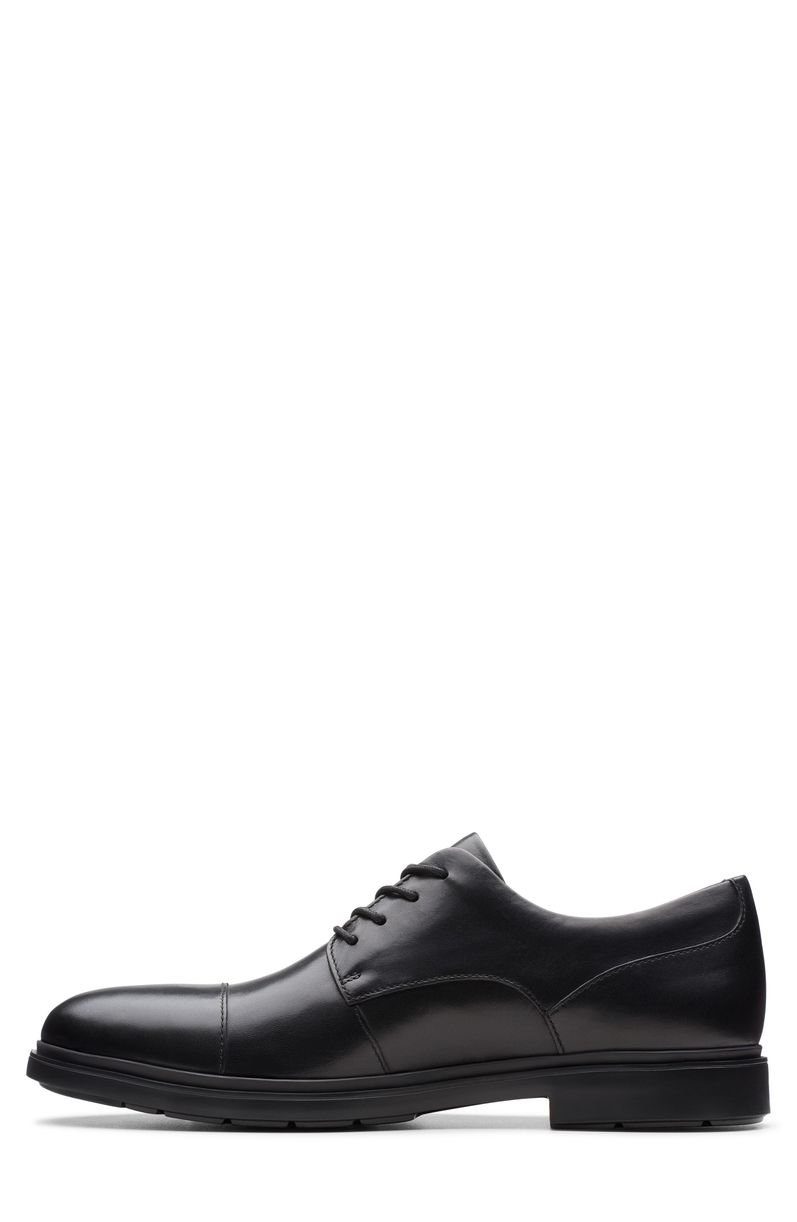 Un.Tailor Cap Toe Derby, Alternate, color, BLACK LEATHER
