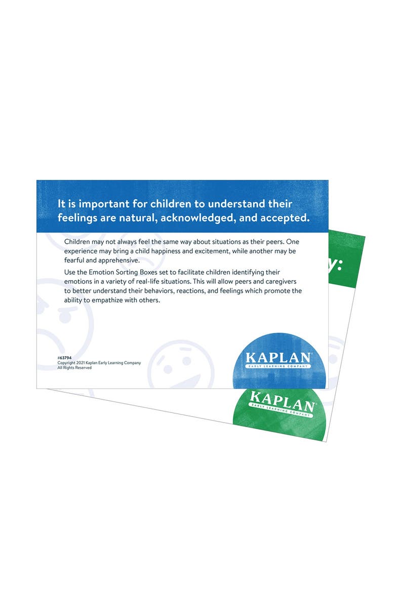 Kaplan Early Learning Company Emotion Sorting Boxes, Alternate, color, Multicolored