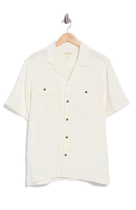 Textured Cotton Camp Shirt