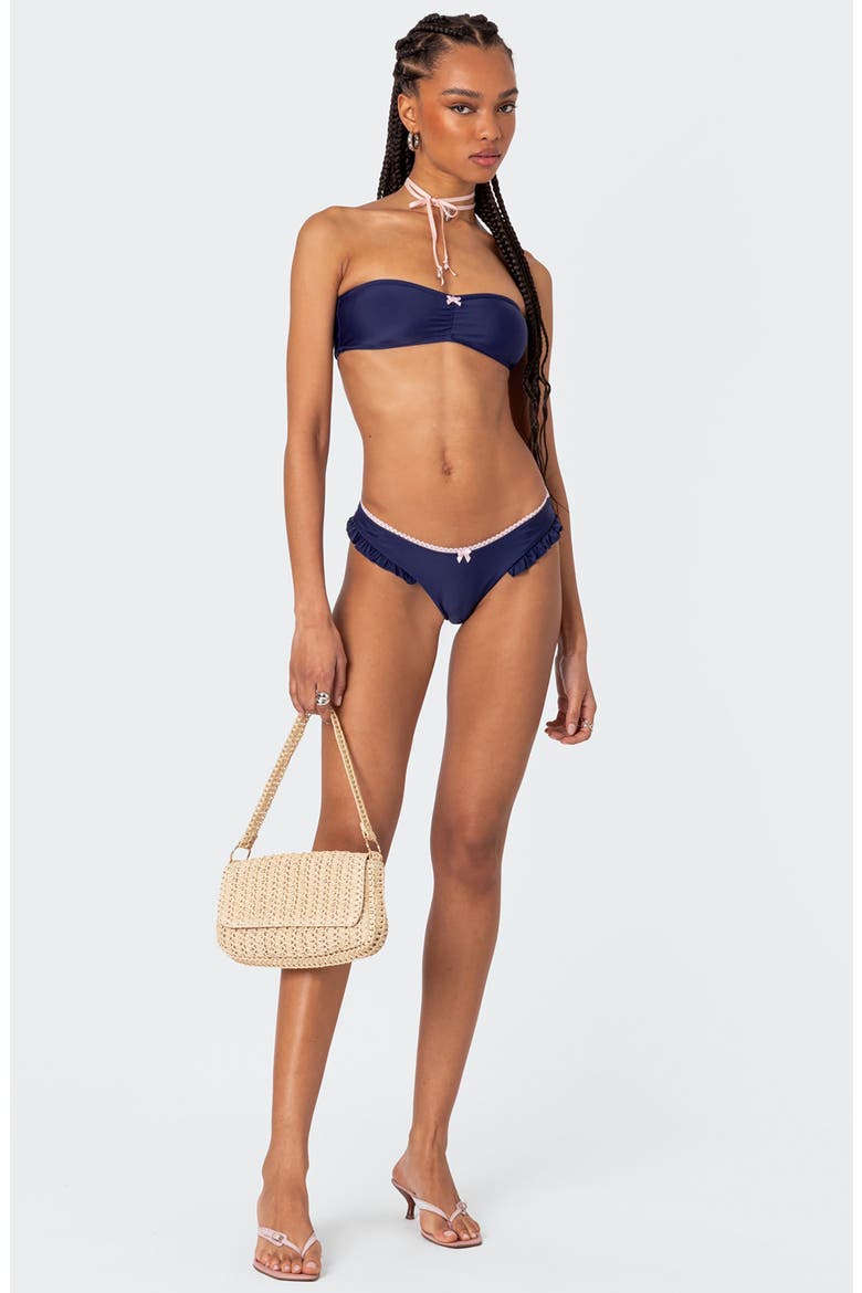 Maggie Ruffle Bikini Bottoms, Alternate, color, NAVY