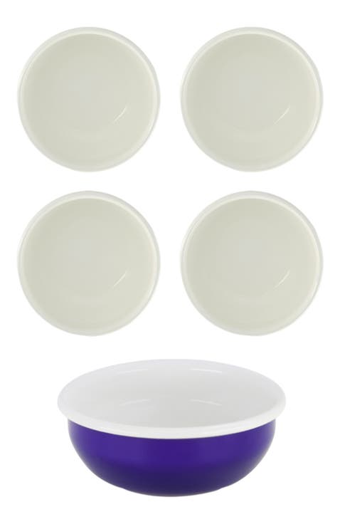 Two Tone Enamel Cereal Bowl - Set of 4