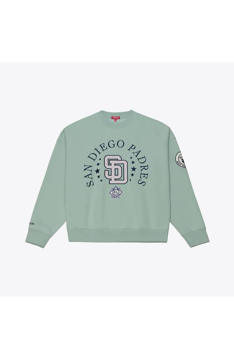 Mitchell & Ness Women's Mitchell & Ness Green San Diego Padres Yacht Rock Sweatshirt, Main, color, Green