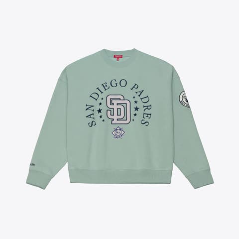 Women's Mitchell & Ness  Green San Diego Padres Yacht Rock Sweatshirt