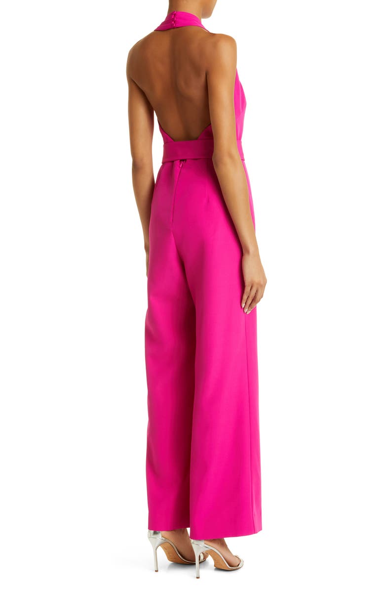 Milly Thea Cady Asymmetric Tie Waist Jumpsuit, Alternate, color, 