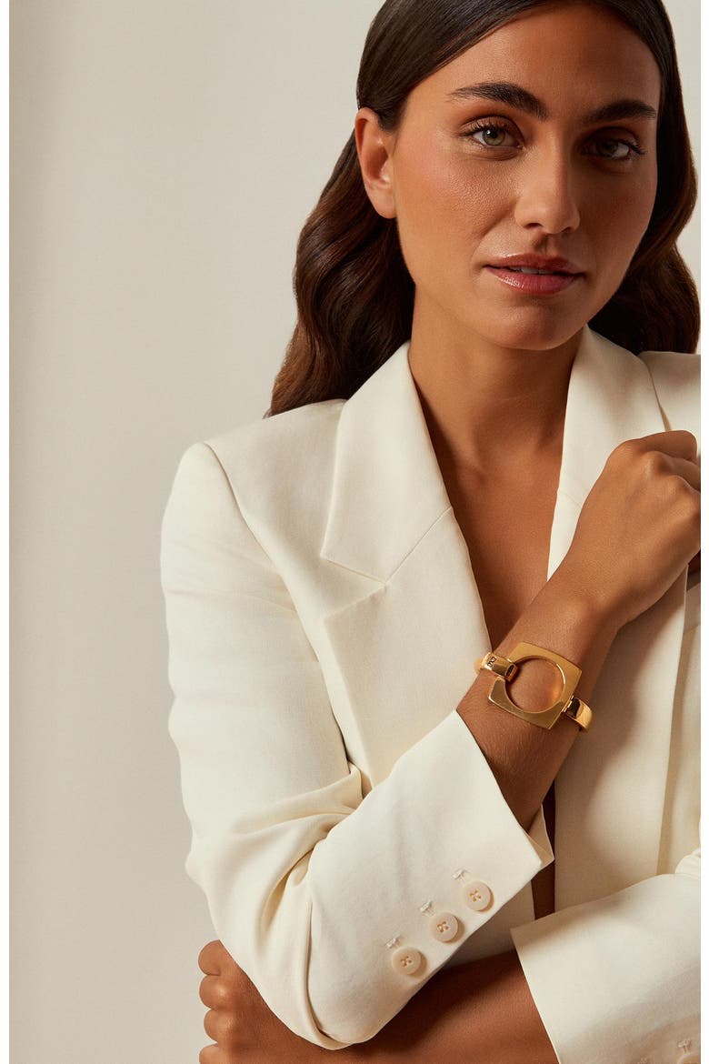 Aldaba Bracelet, Alternate, color, Gold
