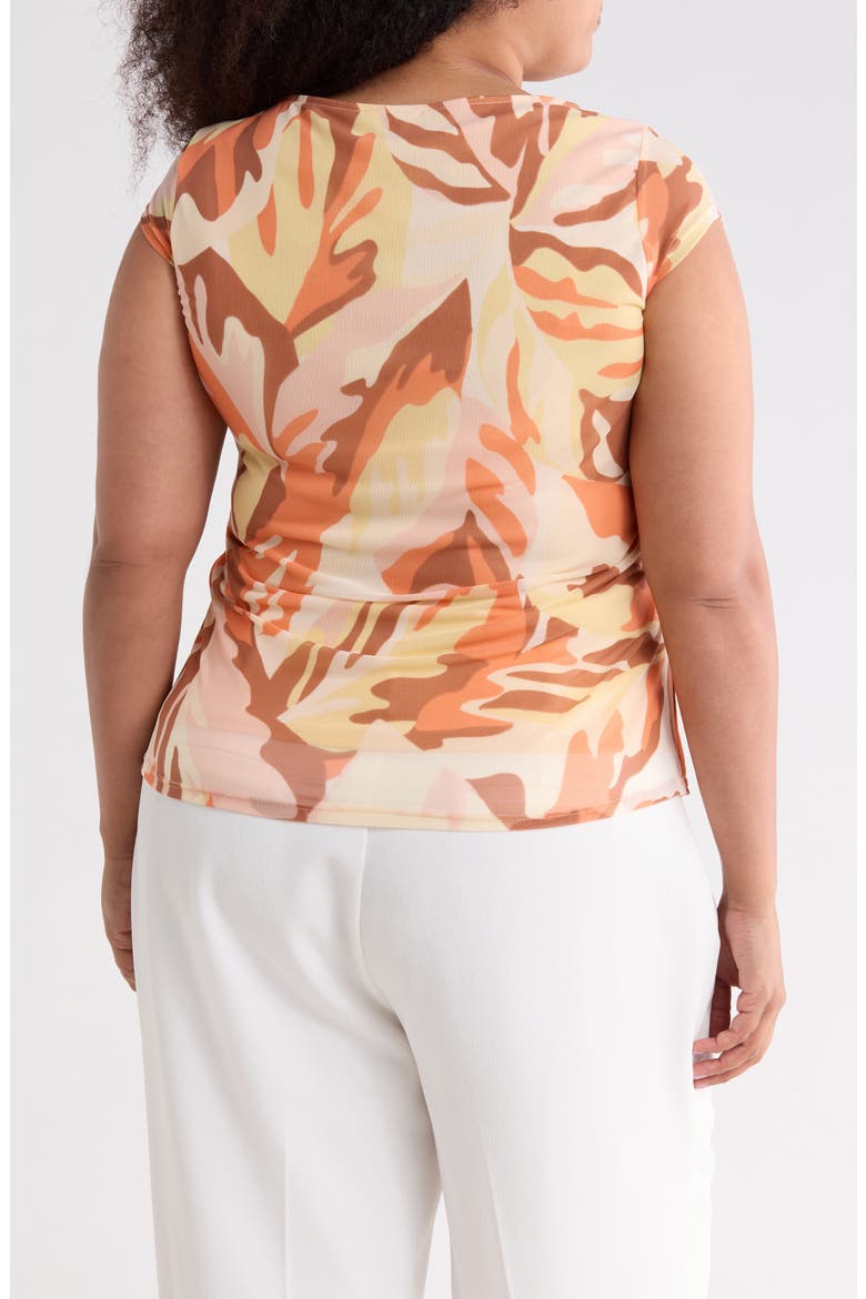 Meet You There Cap Sleeve Mesh Top, Alternate, color, EXOTIC ELIXIR ORANGE
