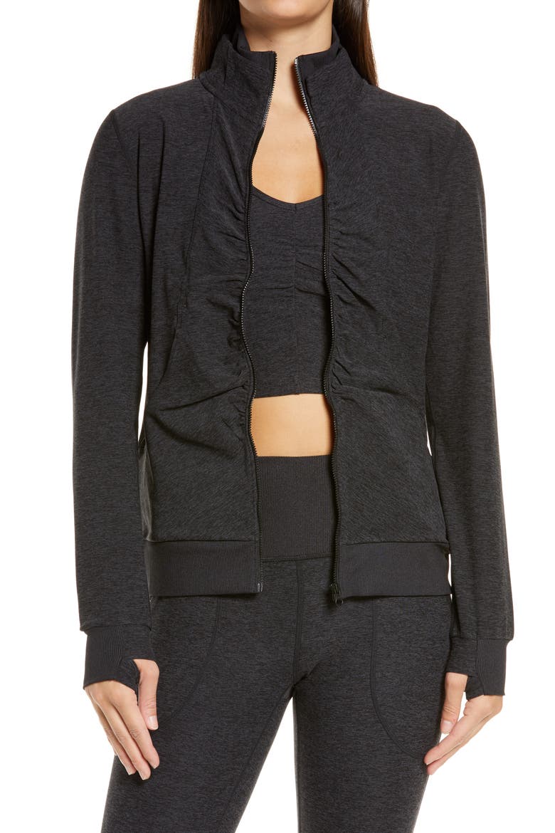 Lola Restore Soft Lounge Cozy Jacket, Main, color, BLACK