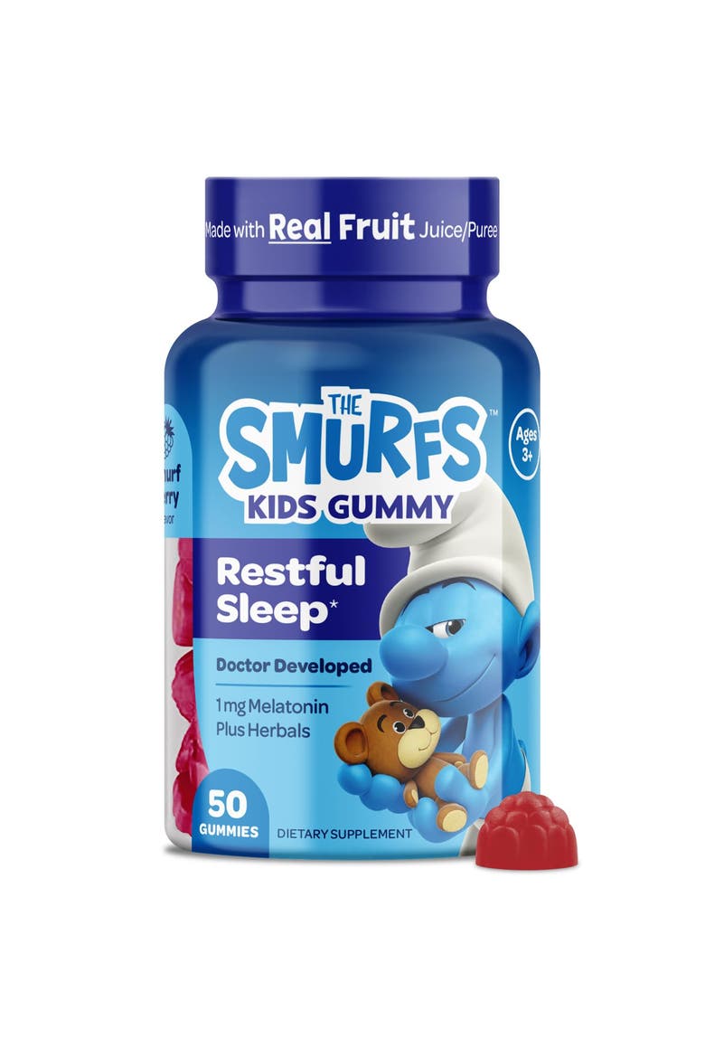 Restful Sleep Kids Vitamin Gummies with Melatonin, Smurfs Berry Flavored, 50ct, Main, color, None