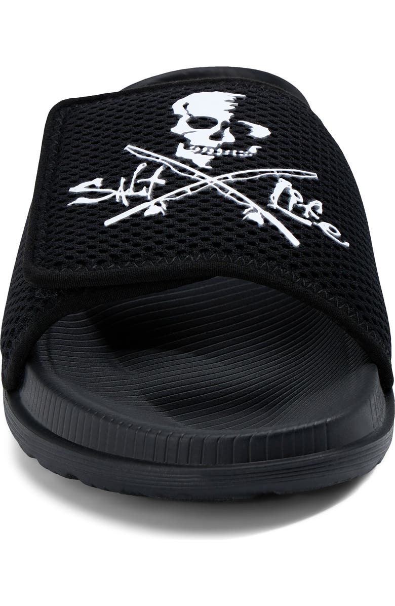 Salt Life The Reel Pool Slide Sandal, Alternate, color, Black/Black