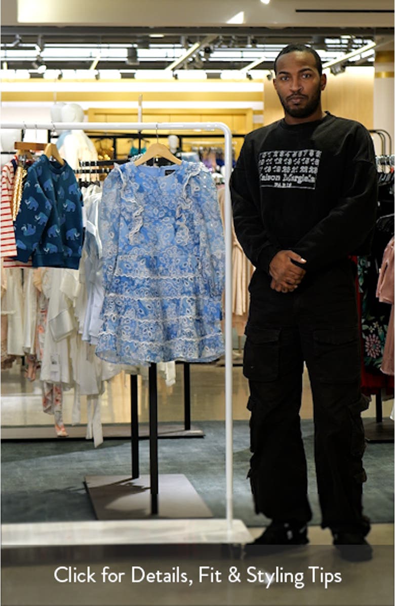 Kids' Odette Long Sleeve Tiered Party Dress, sales video thumbnail