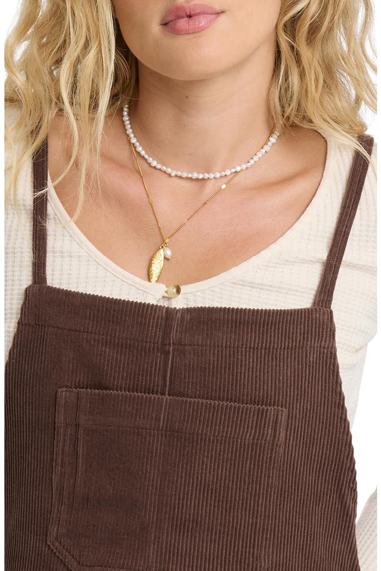 Wild Pursuit Corduroy Overalls, Alternate, color, TEAK
