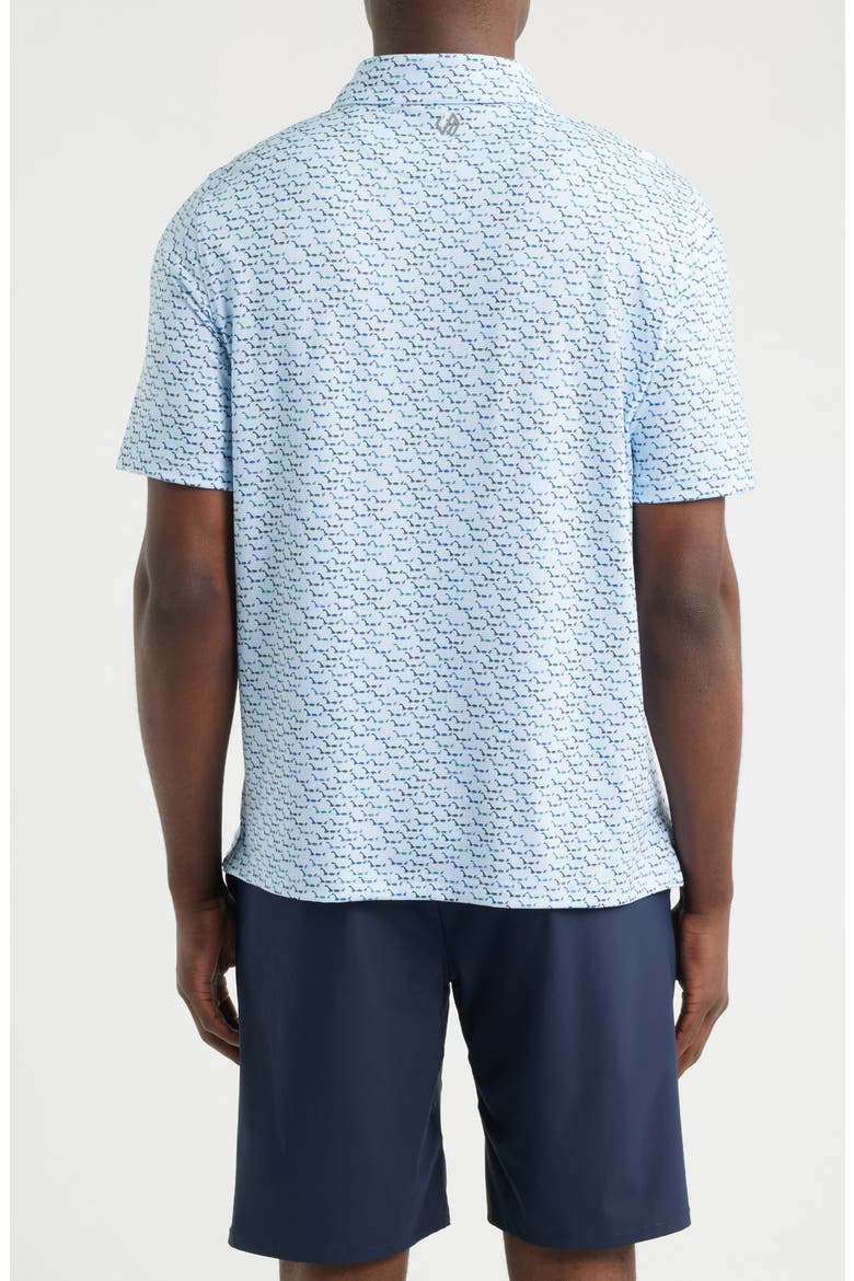 XC+™ Ace Geo Print Performance Golf Polo, Alternate, color, LIGHT BLUE WATER MONSTER