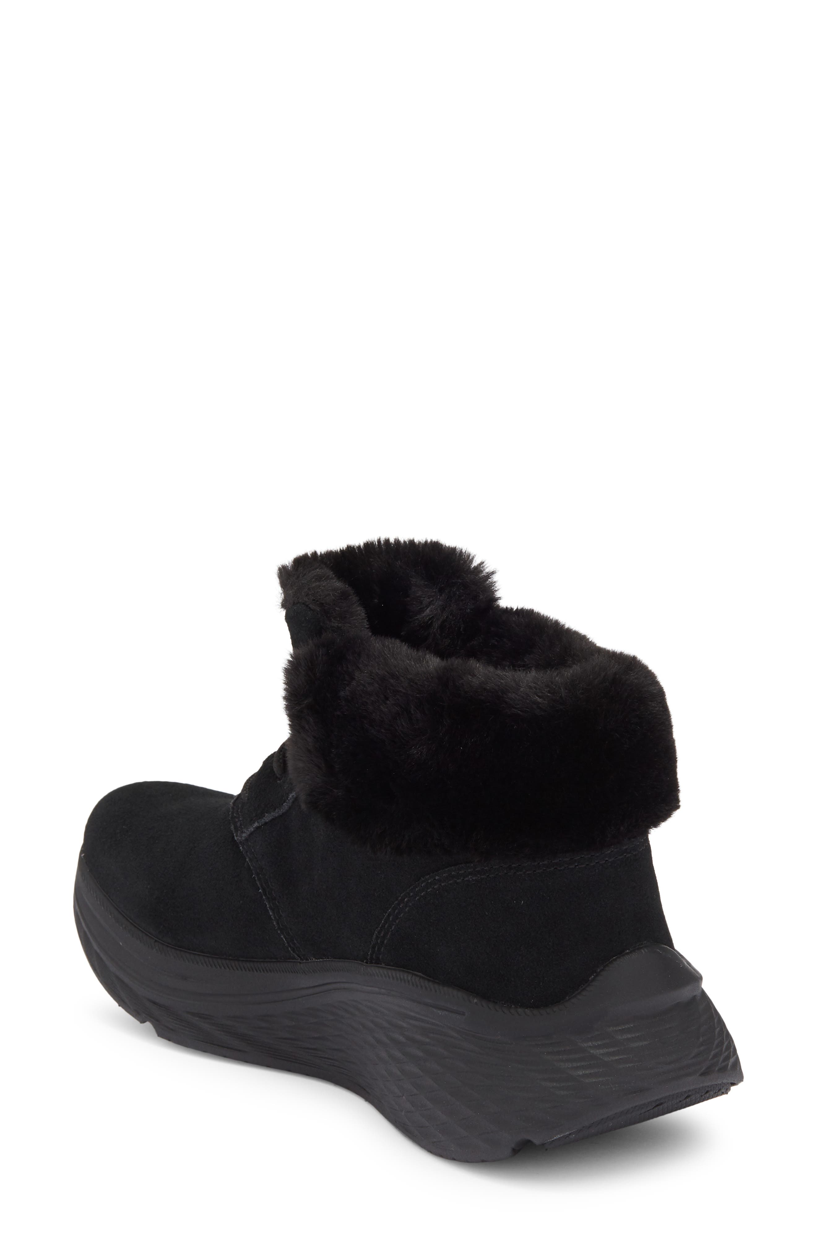 SKECHERS Max Cushioning Elite 2.0 Faux Fur Trim Boot, Alternate, color, Black