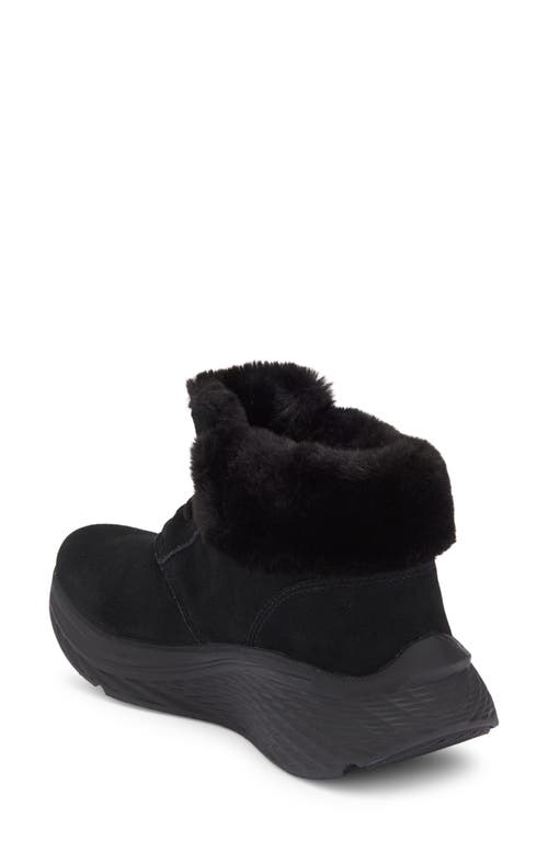 Skechers Max Cushioning Elite 2.0 Faux Fur Trim Boot In Black