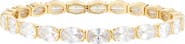 Nordstrom Oval Cut Cubic Zirconia Stretch Bracelet