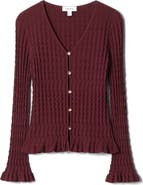 & Other Stories Textured Bell Sleeve Cardigan