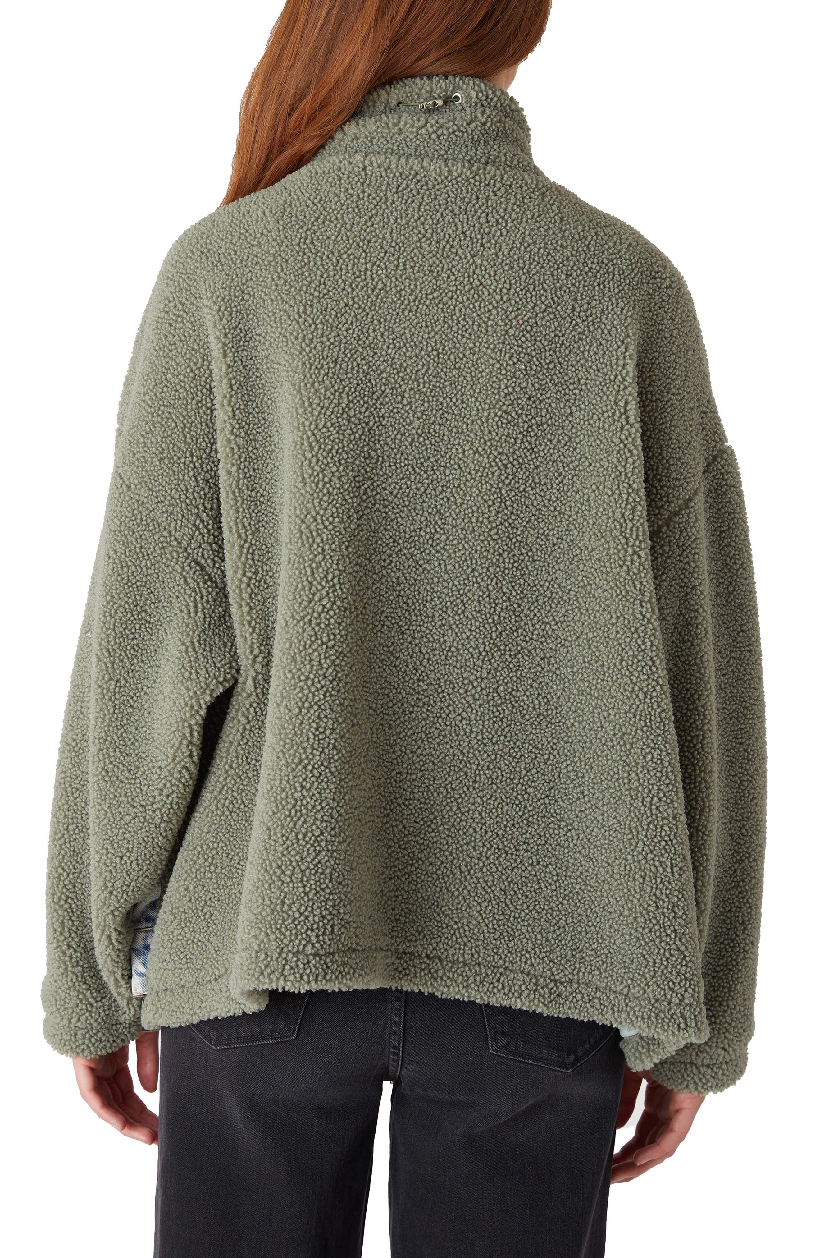 Denim & Faux Shearling Trucker Jacket - image 2
