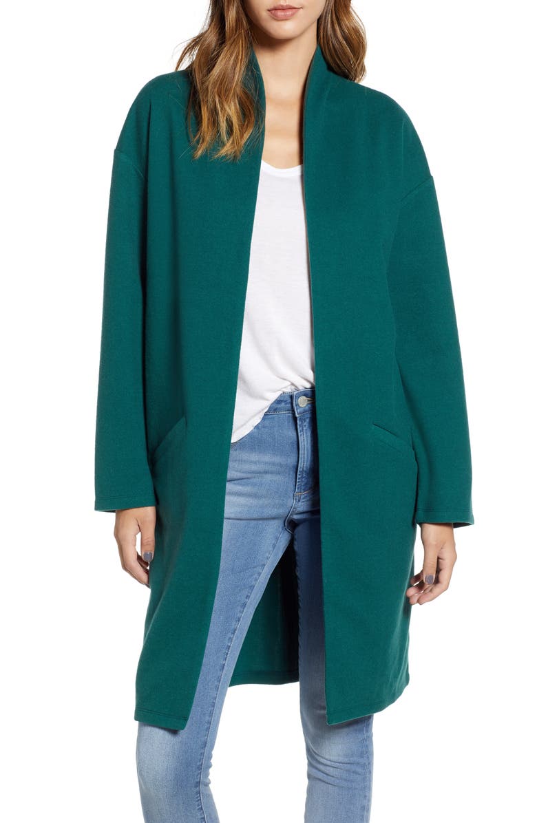 Leith Open Front Midi Coat, Main, color, 