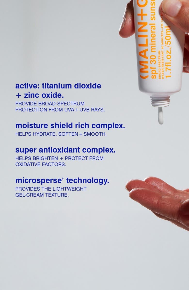 MALIN+GOETZ SPF 30 Water-Resistant Mineral Sunscreen, Alternate, color, 