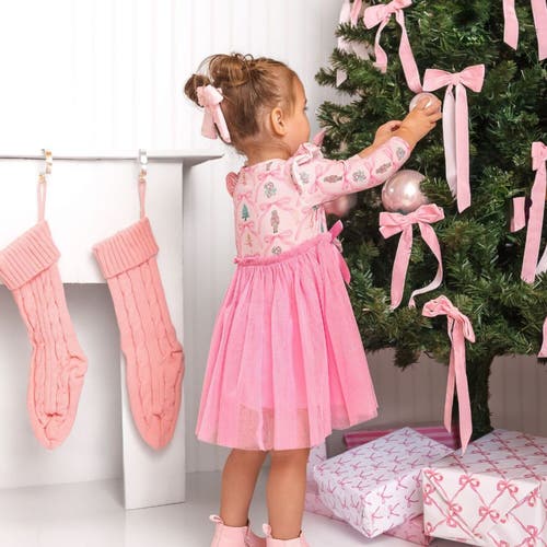 Sweet Wink Nutcracker Trellis Christmas Long Sleeve Tutu Dress In Multi