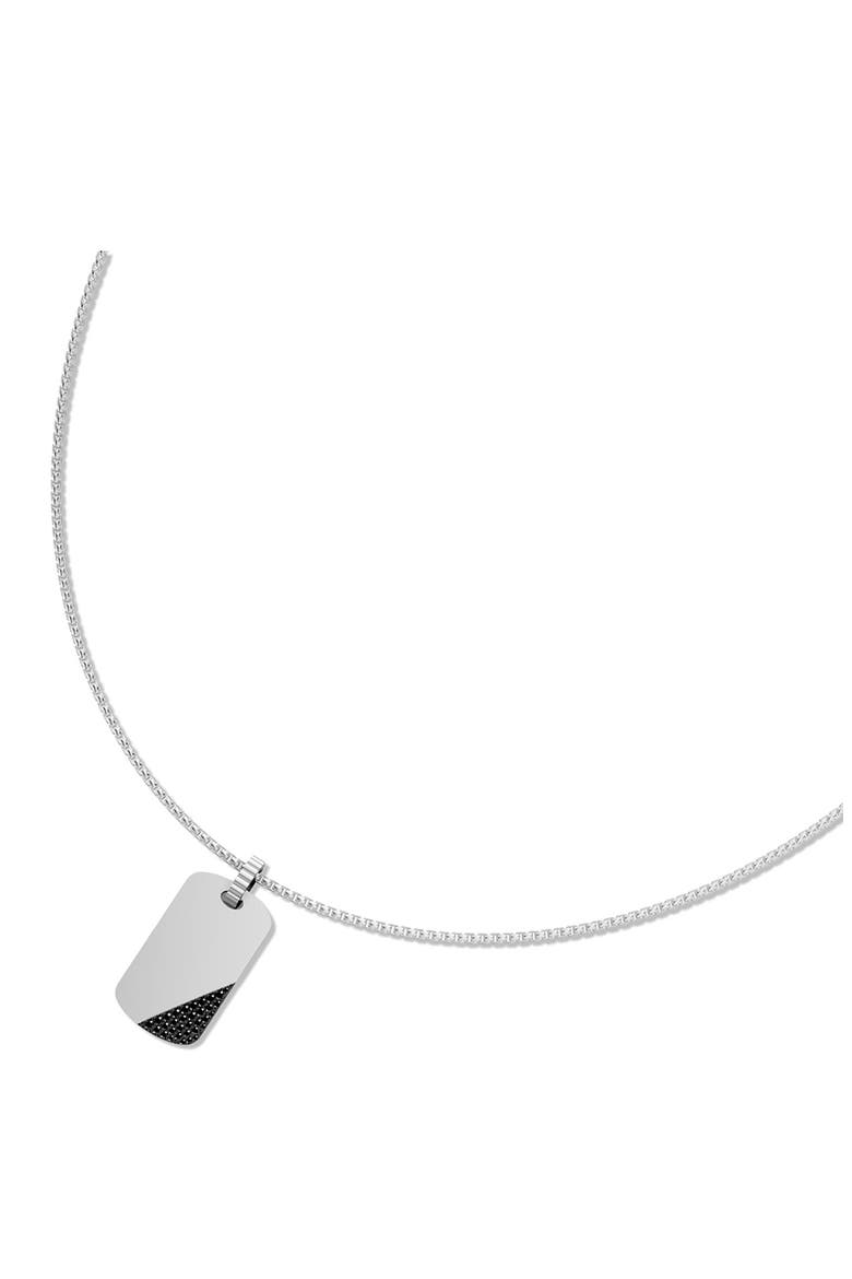 Quotable Lab Grown Black Diamond Pendant Necklace, Alternate, color, BLACK/GUNMETAL