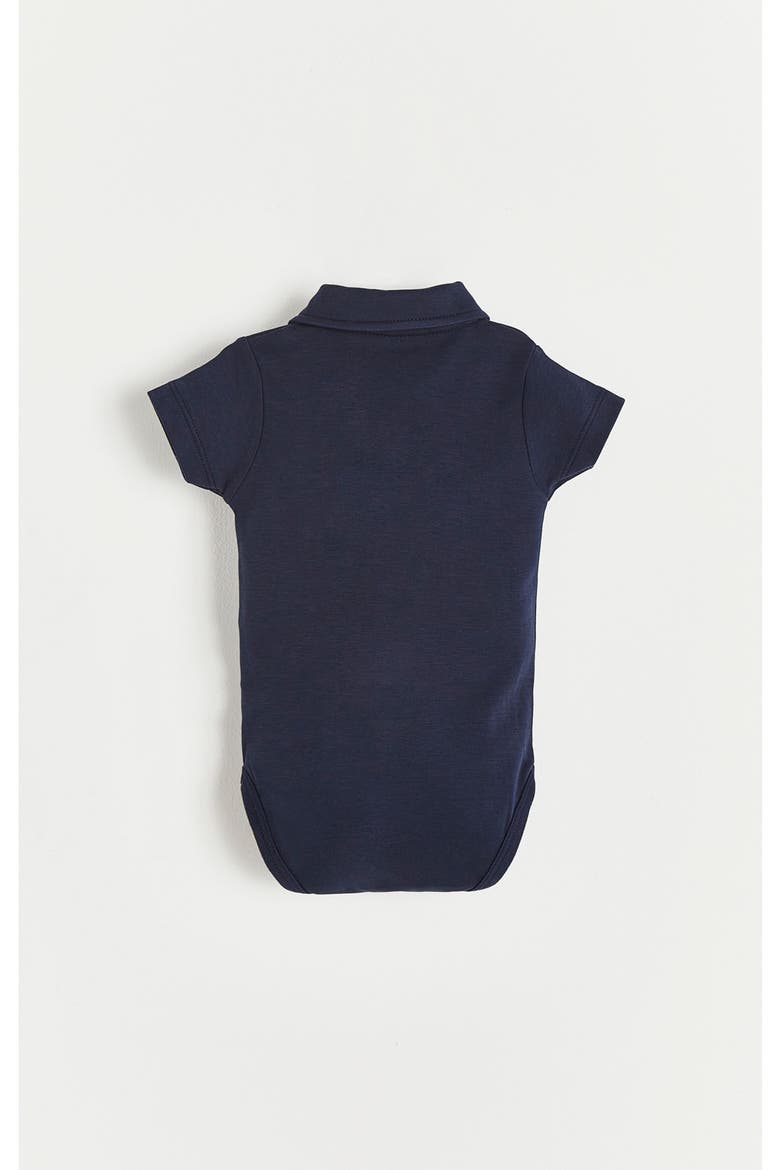 College Polo Bodysuit for Infant, Alternate, color, Blue Navy