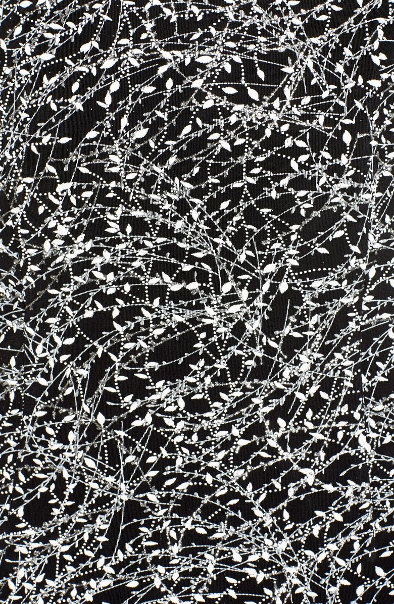 Alex Evenings Foiled Print Twinset, Alternate, color, Black/ White