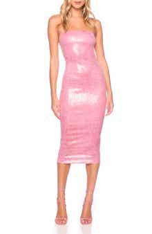 Susana Monaco Sequin Knit Tube Midi Dress