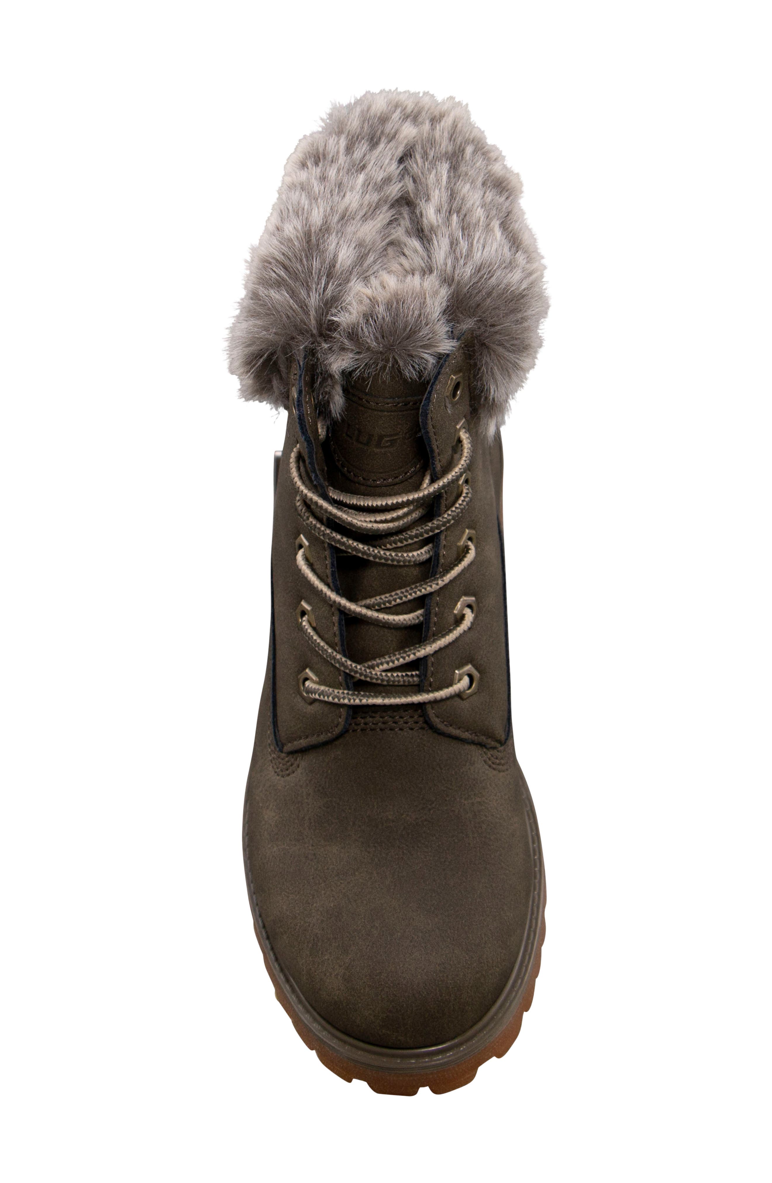 Convoy Faux Fur Boot, Alternate, color, WARM GREY/GUM