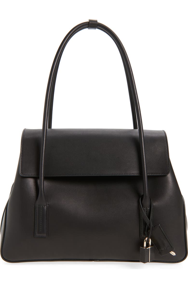 TOM FORD Medium Leather Shoulder Bag, Main, color, Black